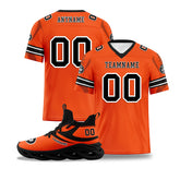 Custom Orange Cincinnati Football Jersey and Sports Shoes Combo Offer Personalized Combo ZH-D025008-6